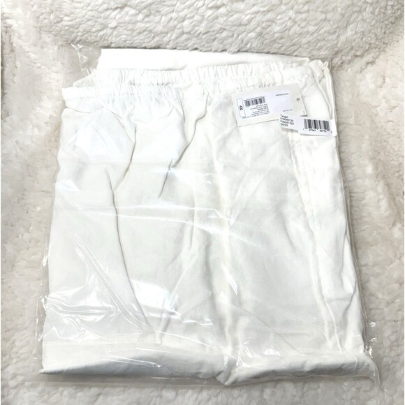 A New Day Women's Linen Blend Pull-On Drawstring Wide Leg Pants White Size 4X - Picture 2 of 4